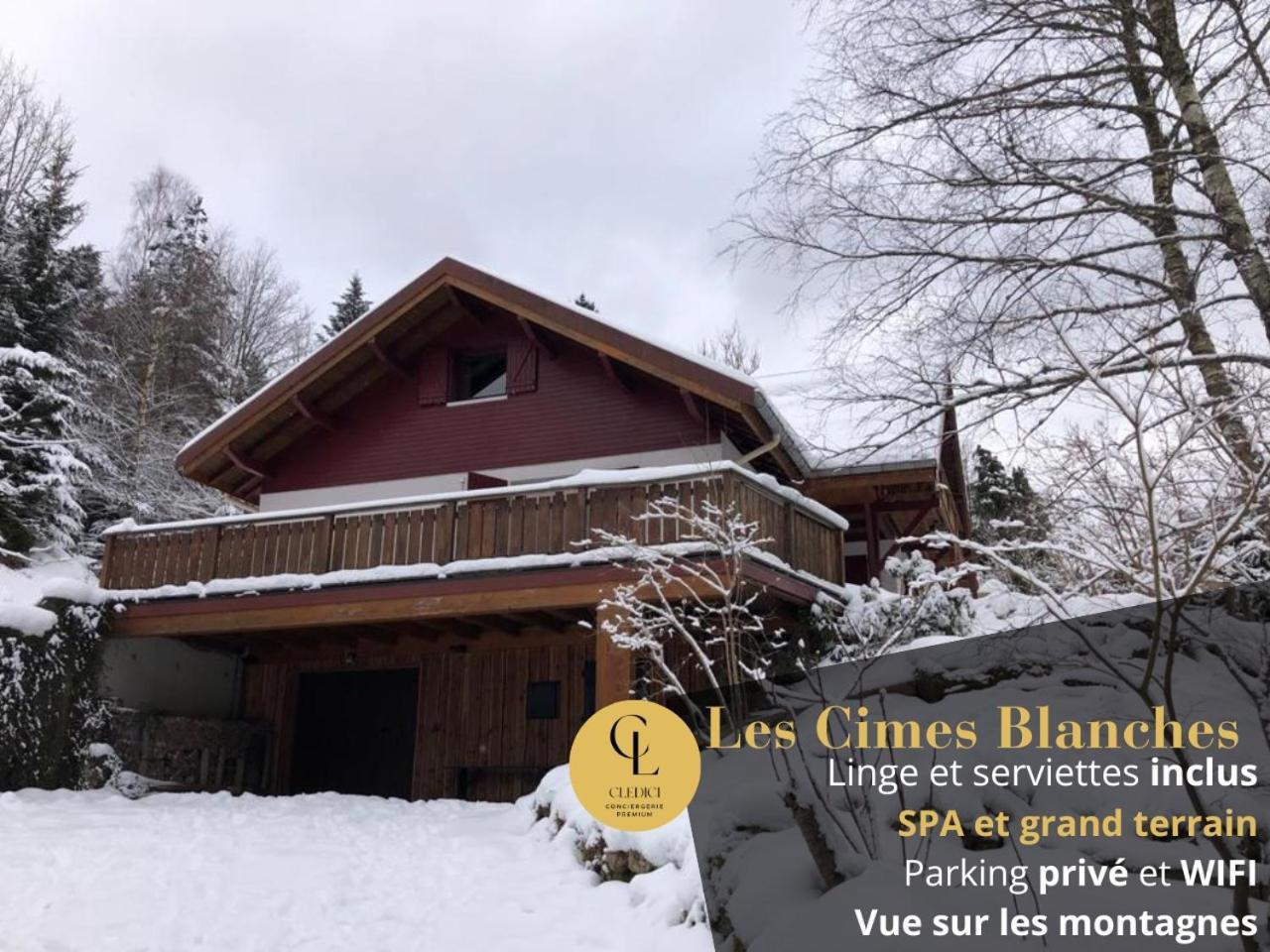 Les Cimes Blanches Cledicihome Chalet 10 Pers Spa & Grand Terrain 4 Minutes Des Pistes La Bresse Exterior foto